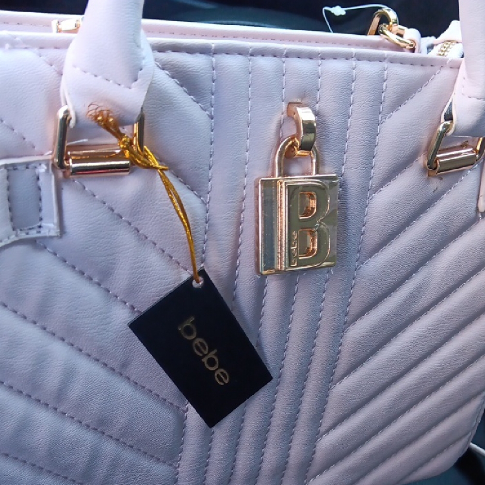 Bebe White Quilted Women's Bag